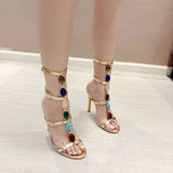 KYLETHOMASW  -  Nitara Gemstone Strappy Heels