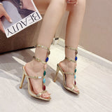 KYLETHOMASW  -  Nitara Gemstone Strappy Heels