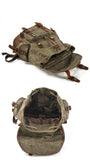 Men's outdoor shoulder casual student bag large capacity travel backpack canvas leather climbing bag