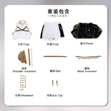 KYLETHOMASW  -  Rumi Zoey Mira Cosplay , Costume Wig Women Black Golden Suit Halloween Party Role Playing Outfit