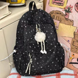 KYLETHOMASW  -  Star Print Mochila Large Capaci Backpack School Student Bag Fashion Backpacks Y2k Mochilas Mujer College Style Bolsas Feminina