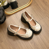 KYLETHOMASW  -  Platform Thick High Women Mary Jane Shoes Banquet Party Pumps New Spring Autumn Women's Elegant Dress Leather Shoes