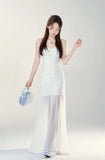 KYLETHOMASW  -  Summer 2PCS Sexy Spaghetti Strap Print Dress for Women Korean Fashion Slim Fit and Slimming Temperament Elegant Long Dress