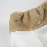 KYLETHOMASW  -  New fur spliced one neck slim embroidered T-shirt for sexy and slim women, backless sweatshirt