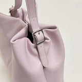 KYLETHOMASW  -  Women's Leather Drawstring Bucket Bag Minimalist Sweet Aesthetic Daily Crossbody Shoulder Bag Handbags and Purses