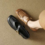 KYLETHOMASW  -  Strange Low Heels Flats Woman Buckle Strap Mary Janes Round Toe Flats Loafers Femme Slip On Barefoot Mocassines Mujer Boat Shoes