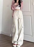KYLETHOMASW  -  American Vintage Jeans Women Streetwear Casual High Waist Denim Pants New Spring Fashion High Street Baggy Cargo Trousers