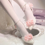 KYLETHOMASW  -  Elegant woman heeled shoes pink wedding bridal heels for ladies rose Lolita cosplay heels y2k cutecore dress shoes