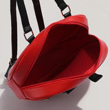 KYLETHOMASW  -  Red Apple Shape Gothic Lolita Ita Backpack Cross Lace Up Bow Clear Window Anime Badge Display Bag Y2k Cute Cosplay Shoulder Bag