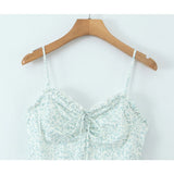 KYLETHOMASW  -  Vintage Floral Print Holiday Sexy Sweet Camis Women Lacing Up Bandage Back Summer Tops
