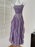 KYLETHOMASW  -  Korean Sweet Fairycore Long Dresses for Women Elegant Spaghetti Strap Ruffles Princess Party Dress Summer Slim Waist Vestidos
