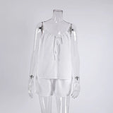 KYLETHOMASW  -  spring and summer Europe and America sexy neck vest pajamas sleeveless double yarn shorts set women's loungewear