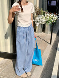 KYLETHOMASW  -  Vintage Plaid Women's Wide Leg Pants Pockets Sping Summer High Waist Casual Straight Loose Trousers Female