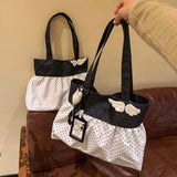 KYLETHOMASW  -  Polka Dot Daily Tote Bag Underarm Shoulder Bags Teenage Girls Bolsos mujer Large Capaci Bolsa Canvas Bolso Commuter Sac Femme