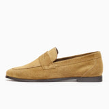 KYLETHOMASW  -  Autumn Retro Khaki Round Toe Sewing Design Flats Women Cozy Faux Suede Brand Loafers Elegant Commuting 42 Large Size Office Shoe