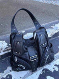 KYLETHOMASW  -  Spicy Girl Motorcycle Bags for Woman Large Capacity Shoulder Bag Tote Bolsos mujer Underarm Sac Femme Crossbady Bolsas Bolsa