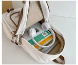 KYLETHOMASW  -  High-value Female High School Student Schoolbag Macaroon Contrast Color Cute All-match Backpacks Large-capacity College Backpack