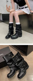 KYLETHOMASW  - Hilania Pleated Mid Calf Boots