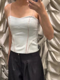 KYLETHOMASW  -  New Fresh Sweet Spice Girls Mujer Camisetas Detachable Shawl Minority Short Slim T-shirt Age Reduction Small Fellow Moda Mujer