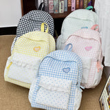 KYLETHOMASW  -  Women Teen Girls Plaid Backpack Cute Casual School Travel Daily Daypack Unbranded New Tend School Cute Travel Back Packs