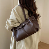 KYLETHOMASW  -  Korean Style Minimalist Solid Color Single Shoulder Crossbody Bag Women Large Capacity Fashionable Texture Handheld Tote Bag...
