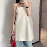 KYLETHOMASW  -  Y2k Vintage Women Dresses Slash Neck Spring Summer Korean Fashion Vestidos Mujer Sleeveless A-line Mini Dress