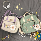 KYLETHOMASW  -  Kawaii Backpack Women Back Pack Cute Mochila Japanese High School Girls Backpack School Bags for Teenage Girls Multi Pockets Sac