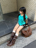 KYLETHOMASW  -  New Autumn Women's Knit Cardigan Korean Style Trendy Y2K Aesthetic Mint Green Hoodie Harajuku Retro Double-Breasted Sweater