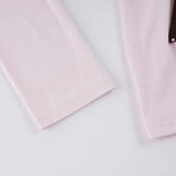 KYLETHOMASW  -  French Sweet Lace Patchwork Polka Dot Bow Slim V Neck Long Sleeve Solid T-Shirts