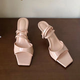 KYLETHOMASW  -  New Fashion Ankle Strap Women High Heels Pumps Shoes Female Square Toe Footwear Shallow Party Ladies High Heels Shoes
