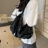 KYLETHOMASW  -  Trend Brand Crescent Bag Women PU Leather Fashion Backpack High Quality Shoulder Bag Adjustable Strap Ladies Solid Crossbody Bag