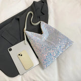 KYLETHOMASW  -  Sparkling Sequin Large Tote Bag Fashion Trendy Elegant All-Match Shoulder Bag Casual Large Capacity Handbag