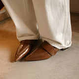 KYLETHOMASW  -  New Retro Pointed Toe Flats Women Loafers Shoes Ladies Summer Patent Leather Casual Walking Shoes Designer