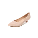 KYLETHOMASW  -  elegant ladies patent leather shoes pointed toe candy color low heel pumps women shallow mouth single leather pumps big size 43