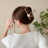 Kylethomasw Pearl Metal Grab Hair Clips Women Korean Solid Color Hairpin Elegant Outdoor Shark Cawl Clip Girls Hair Accessories