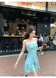KYLETHOMASW  -  Bodycon Sexy Y2k Mini Dress Women Casual Pure Color Elegant Dress Female Even Party Vintage Beach Style Korean Fashion Clothing