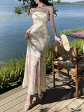 Kylethomasw -  Elegant Knitted Dress for Women Sleeveless French Style Korean Fashion Dresses Sling Lace Sweet 2024 New Spring Summer Dress