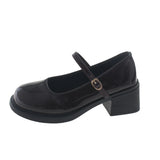 KYLETHOMASW  -  New Autumn Women Mary Jane Shoes Simple Glossy PU Ladies Causal Uniform Low-heeled Shoes Fashion Versatile Lolita Women's Pumps