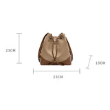 Kylethomasw Women Bucket Backpack Leather String Female Travel Rucksack Small School Bag Shoulder 2024 Fashion Backpacks for Teenage Girls