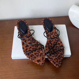 KYLETHOMASW  -  Summer Fashion Pointed Toe Women Heeled Slippers Shoes Shallow Ladies Low Heel Slippers Sandals Shoes Female Slides