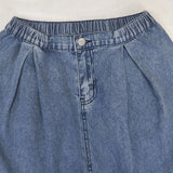 KYLETHOMASW  -  Cotton Vintage High Waist Jeans for Women Bohemian Loose Summer Baggy Jean Lady Casual Loose Blue Beach Denim Pants