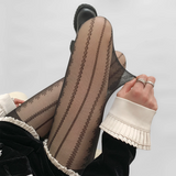 KYLETHOMASW  -  White Lace Pantyhose Ultra-Thin Nighttime Teaching Room Design Spring Sensation Women's Sexy Stockings Leg Beautifying Socks