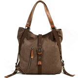 KYLETHOMASW  -  Women Casual Canvas Backpack Multi Function Female Shoulder Bags Portable Travel Backpacks Students School Bag Sac A Dos Bagpack