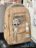 KYLETHOMASW  -  Schoolbag Female College Students Retro Simple Computer Backpack Junior High School Student Large-capacity Travel Backpack Male