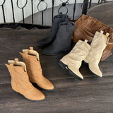 KYLETHOMASW  -  Pointed Toe Women Ankle Boots High Heels Shoes Autumn 2025 Designer Brand Chelsea Boots Fashion Chunky Leather Shoes Mujer Botas