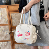 KYLETHOMASW  -  Cute Cartoon Pattern Ita Bag Casual Shoulder Bags for Woman Preppy Style Bolsos De Mujer Large Capacity Sac Femme Trendy Bolso
