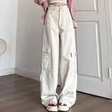 KYLETHOMASW  -  American Vintage Jeans Women Streetwear Casual High Waist Denim Pants New Spring Fashion High Street Baggy Cargo Trousers