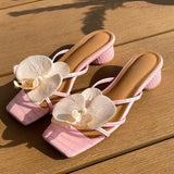 KYLETHOMASW  -  Sandals Decorations Flower Shoe Accessories Vacation Style Removable Butterfly Orchid Shoes Charms DIY Shoe Buckle Clogs Buckle