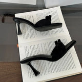 KYLETHOMASW  -  Fashion Butterfly-Knot Women High Heels Pumps Shoes New In Summer Spring Female Slip On Footwear Sexy Ladies Thin Heels Shoes
