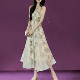 KYLETHOMASW  -  New Chiffon Dress Summer Dress Young Style High end Luxury Slimming Long Dress This Year's New High end Slimming Long Skirt